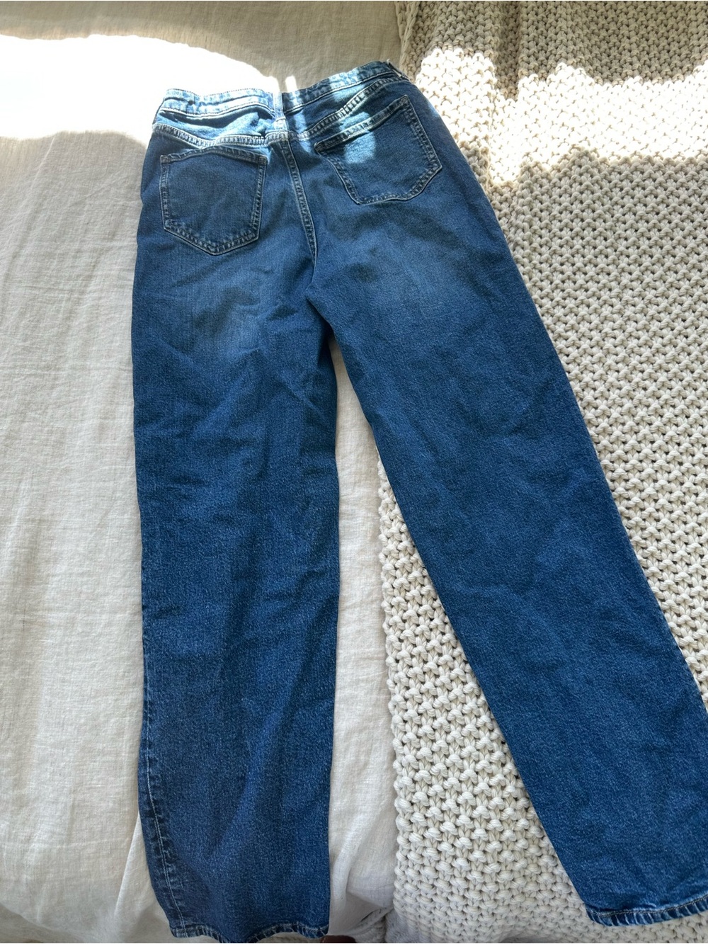 H&M Relaxed High-Waist wide leg Jeans - Blue 16/18